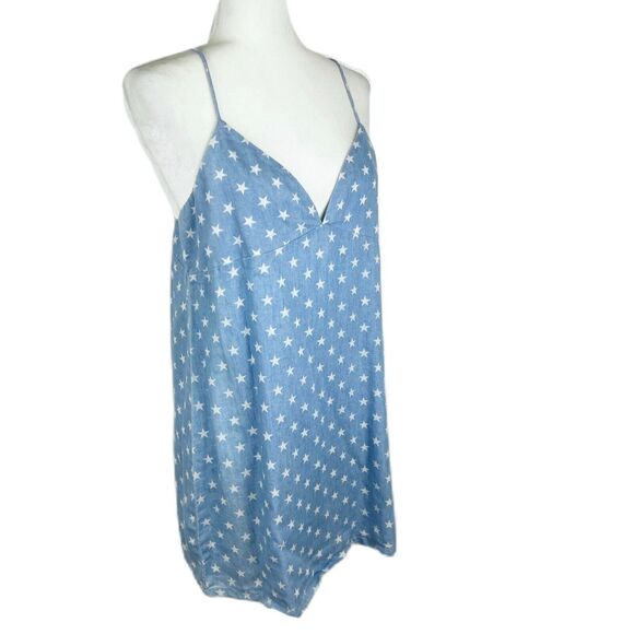 Dainty Hooligan Dress Women Medium Blue Star Print Sweetheart Western Mini - Picture 4 of 12